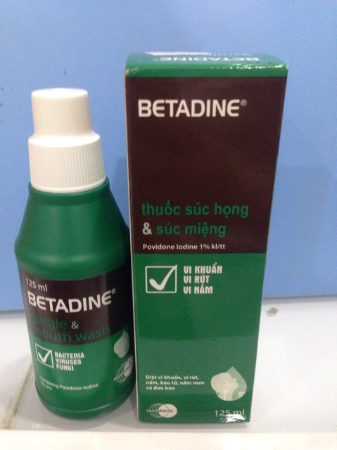 Betadin súc miệng,diệt khuẩn 125ml