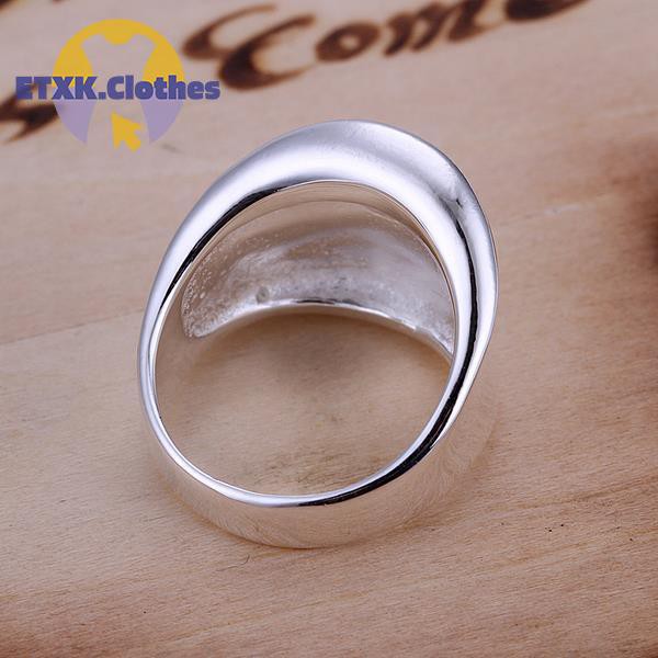 ETXK Europe and the United States Simple Hand Jewelry Delicate Thumb Fingerboard 925 Sterling Silver Ring for Women