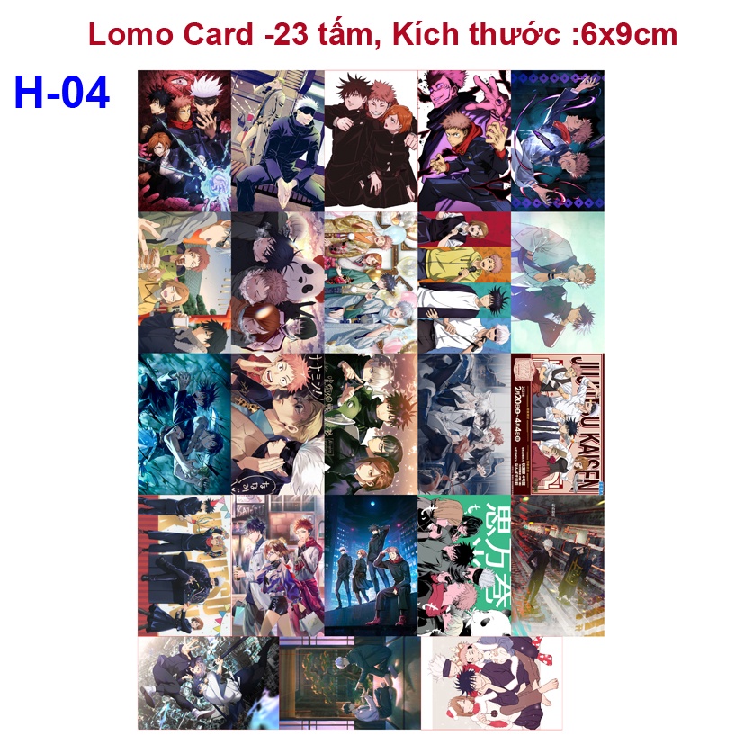 Bộ hình Lomo Card anime Jujutsu Kairen (gồm 23 hình ảnh khác nhau, kích thước 6x9cm)