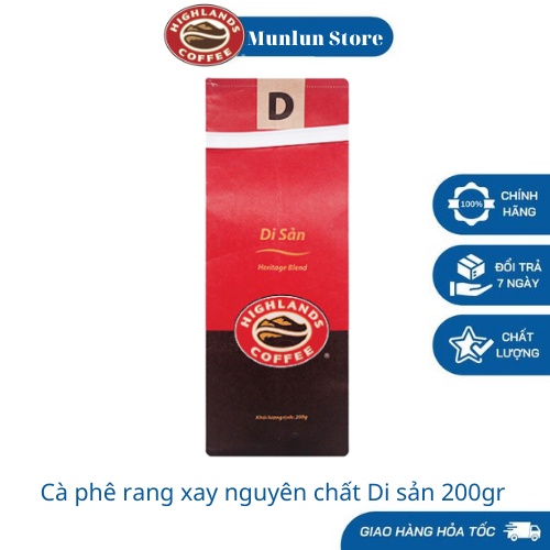 Cafe rang xay nguyên chất Highlands Coffee Di sản - 200g