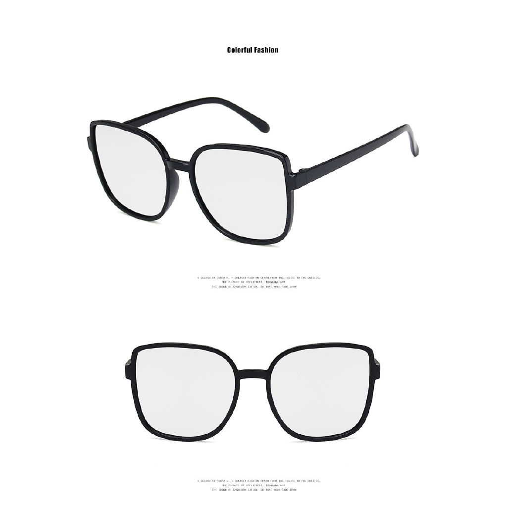 Kính Râm Gọng Vuông Lớn Chống Nắng Bảo Vệ Khỏi Tia UV Thời Trang Hàn Quốc Dành Cho Nữ