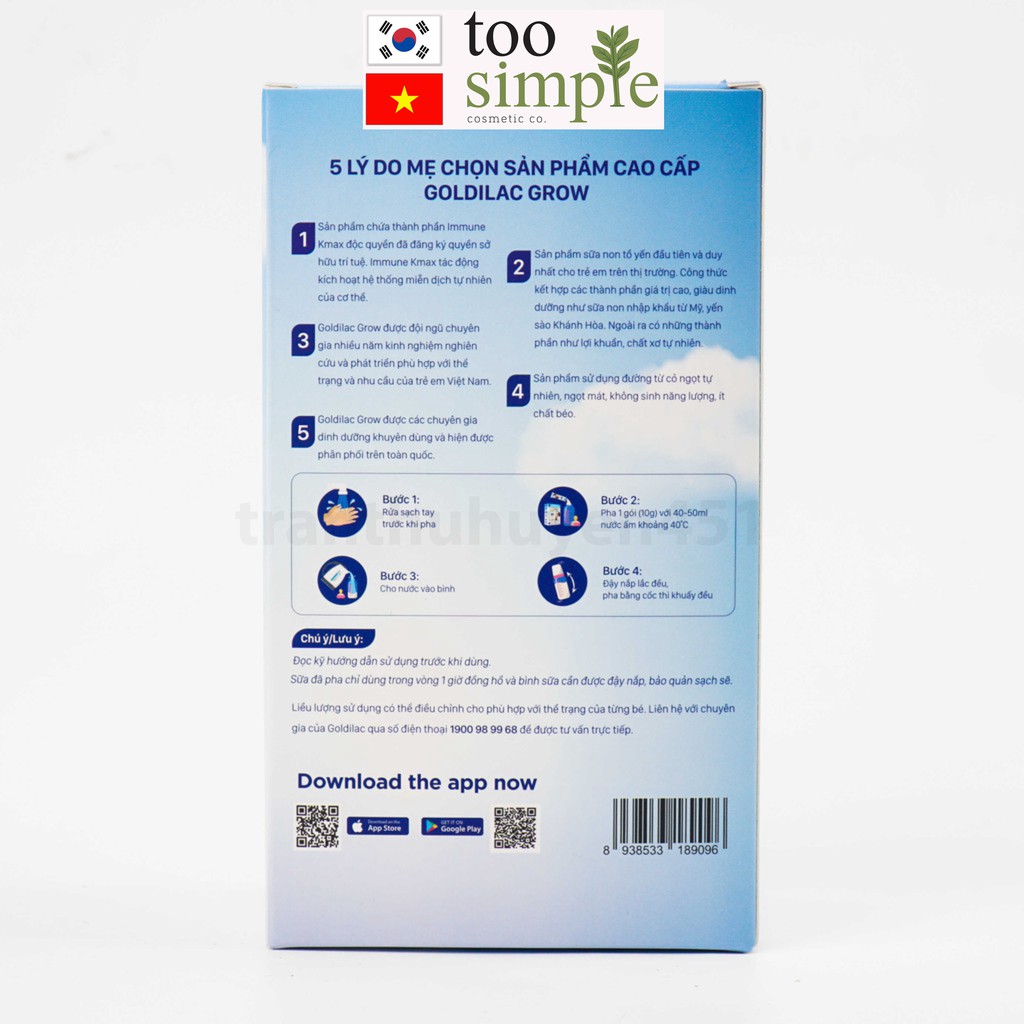 Sữa non tổ yến GOLDILAC GROW 1 gói dùng thử 14 gram | BigBuy360 - bigbuy360.vn