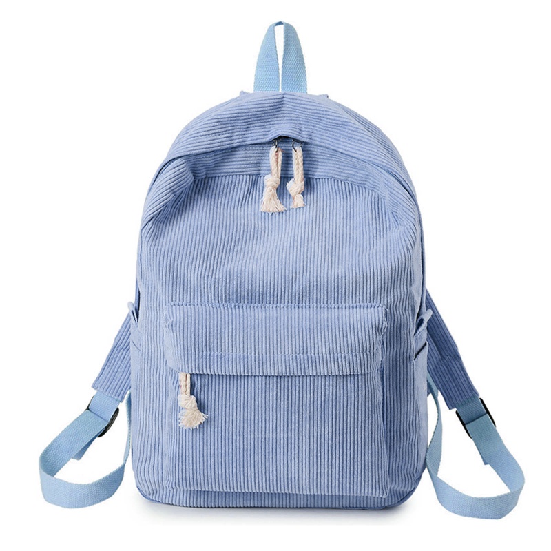 Ba Lô Vải Nhung Mềm Mại Phong Cách Học Sinh Cho Nữ