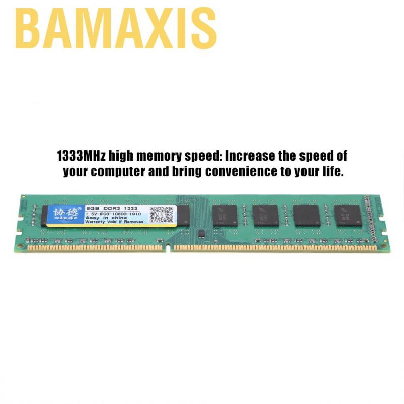 Ram Bamaxis Xiede Ddr3 1333mhz 8g 1.5v 240pin Cho Máy Tính