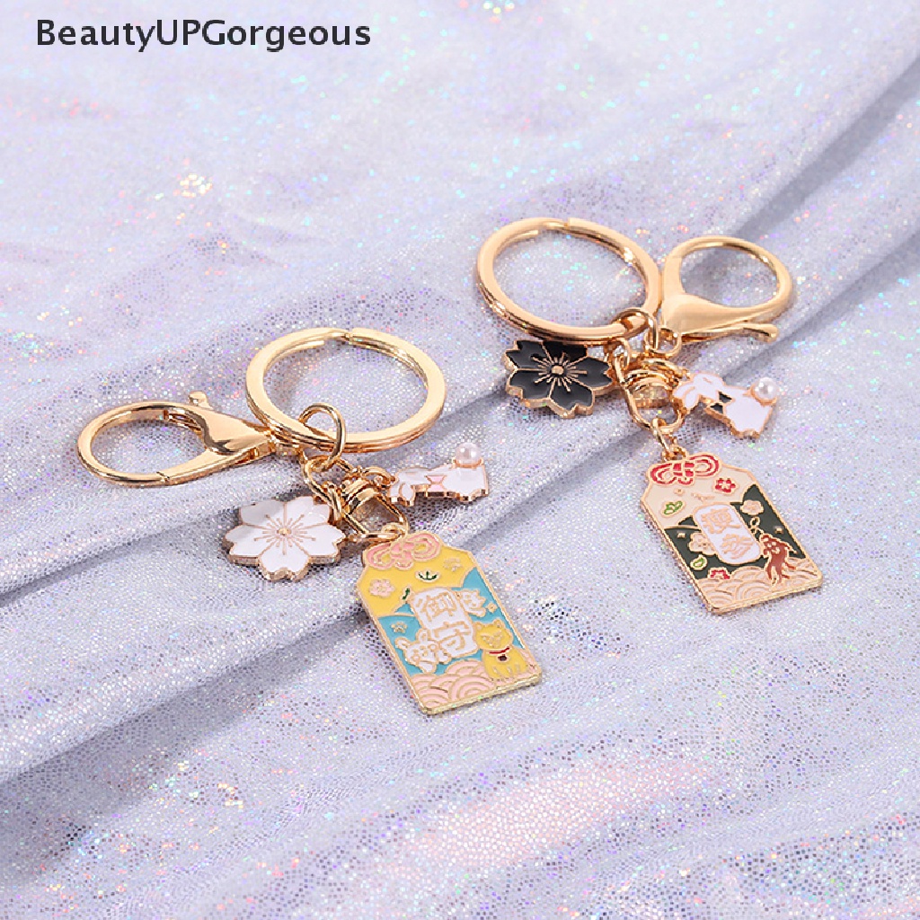[BeautyUPGorgeous] Móc Khóa Xe Hơi Hình Mèo May Mắn Nhật Bản Kawaii Llaveros Chính Hãng