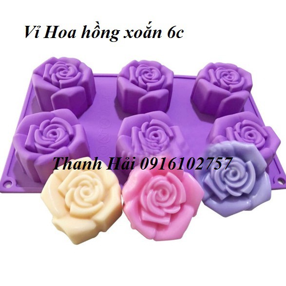 Khuôn Silicon Vỉ Hoa (6 Cái)