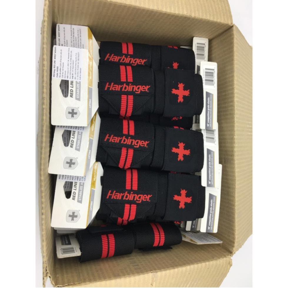 [Freeship] Phụ Kiện Thể Thao Gym Quấn cổ Tay bảo vệ cổ tay HARBINGER RED LINE WRIST WRAPS 443 TPBS