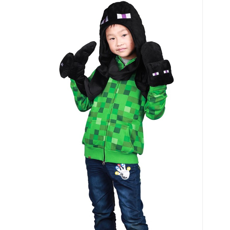 Combo mũ – khăn – bao tay Minecraft