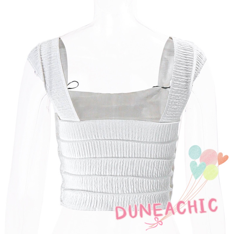 DUNEA Áo Tank Top Hai Dây Hở Lưng Gợi Cảm Cho Nữ