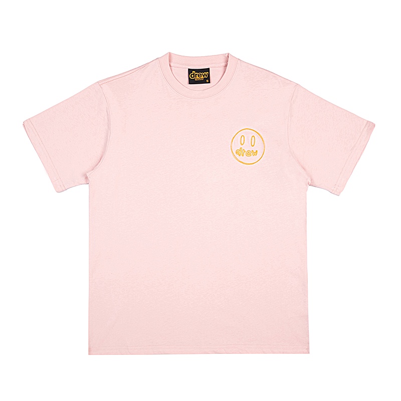 Áo Thun Tay Ngắn Cổ Tròn Thêu Hình Mặt Cười Thoáng Khí Thoải Mái Thời Trang Mùa Hè Chất Lượng Cao