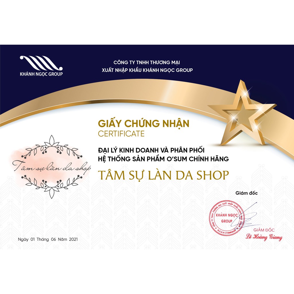 [MUA 1 TẶNG 1] Kem Dưỡng Trắng Chuyên Sâu Osum Organic Lemon Balm Whitening Cream 50ml