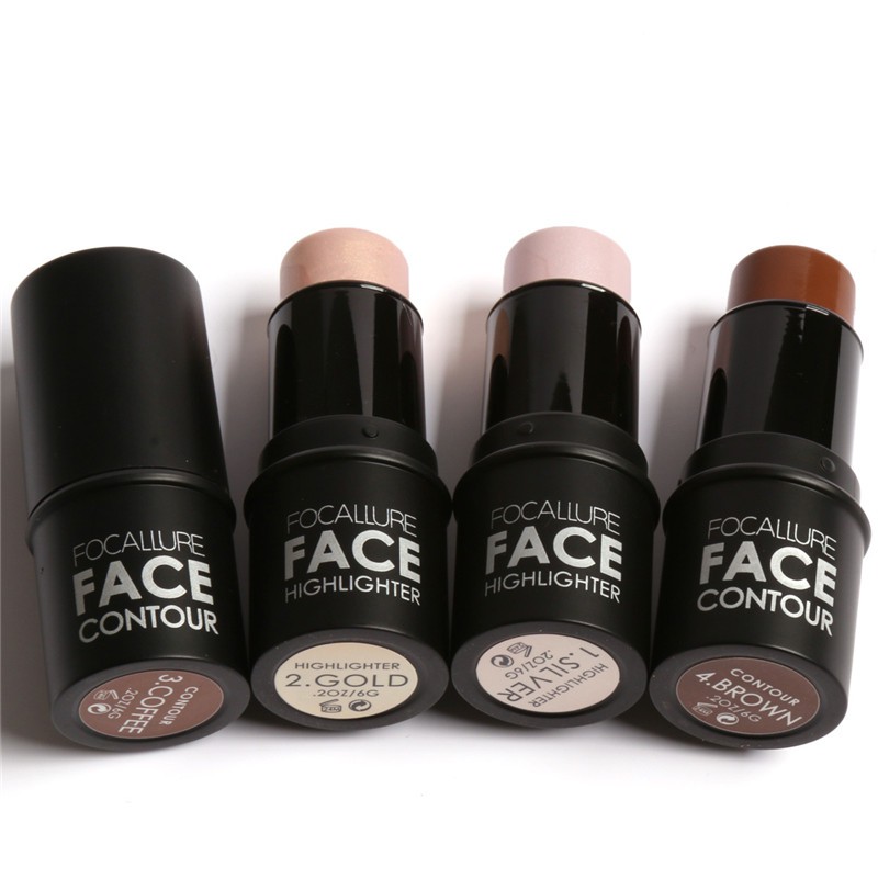 【READY STOCK】FOCALLURE Focallure Face Highlighter&Bronzer Stick Shimmer Powder Creamy Waterproof Concealer Glitter face contour face highlighter pen