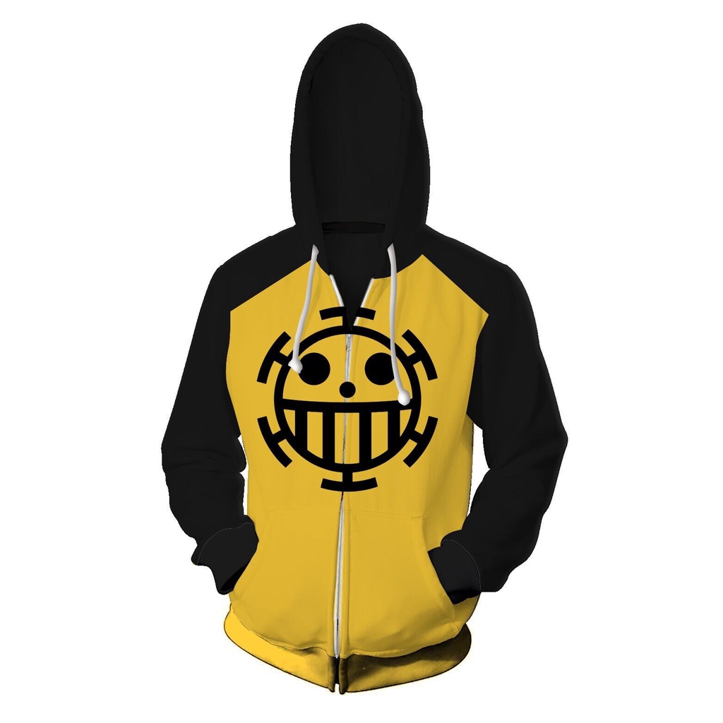 Ở chứng khoán một chân què lỗ mãn Vòng quay luật pháp Cosplay 3D In Zipper sweat mặc áo nam mặc áo giáp tự nhiên mặc áo len.