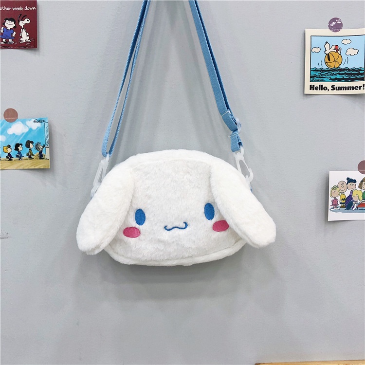 SANRIO Túi Đeo Chéo Vai Kiểu kuromi melody Cinnamoroll Nhồi Bông Dễ Thương Cho Nữ 1 Tuổi