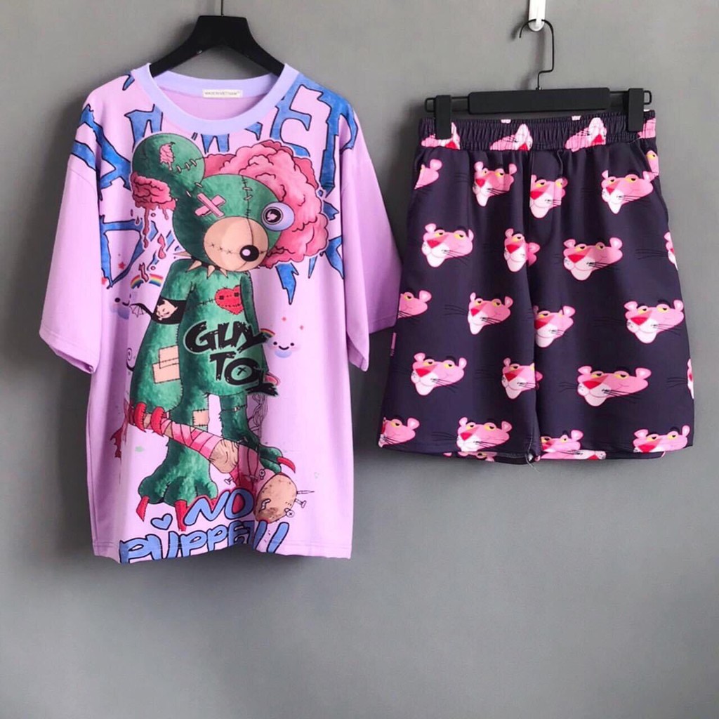 Đồ bộ hoạt hình form rộng Unisex GUY TOY Freesize dành cho nam nữ Molly Fashion | BigBuy360 - bigbuy360.vn