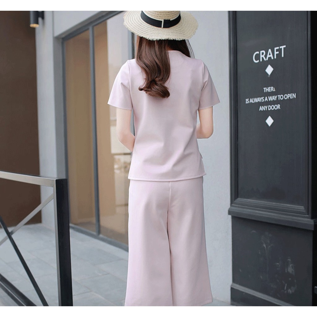 [Mã SKAMLTSW8 giảm 10% đơn 100K] Set Hipster phong cách đường phố - quần ống suông kèm áo kiểu - BunBun Homewear | BigBuy360 - bigbuy360.vn