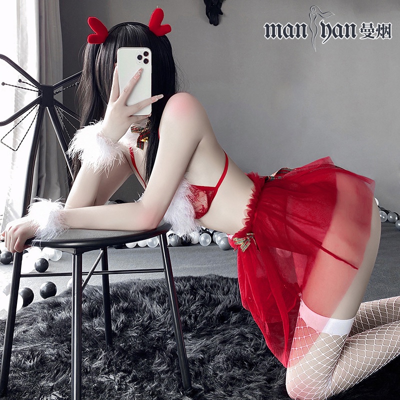 [NOEL 2022] Cosplay Thiếu Nữ Giáng Sinh Nóng Bỏng Pha Lông Gợi Cảm MS9401 [CWEAR.SEXY_ĐỒ NGỦ &amp; NỘI Y CAO CẤP]