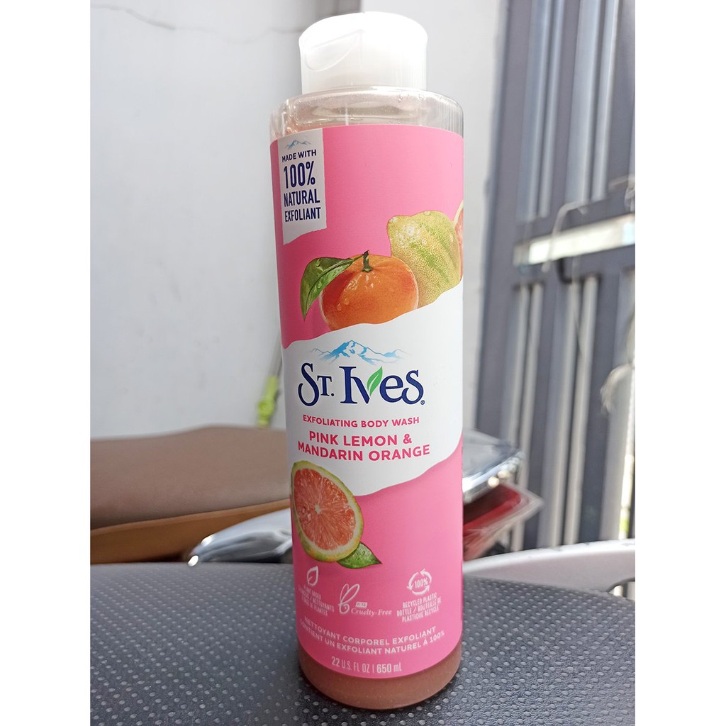 Sữa tắm làm sáng da Hương Cam Chanh St. Ives Even &amp; Bright body wash 650ml