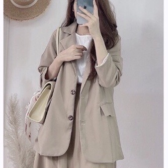 Áo blazer 2 lớp hàng đẹp, Chất Tuyết mưa, ROSYHANA ( kèm video+ đánh giá) mã 520