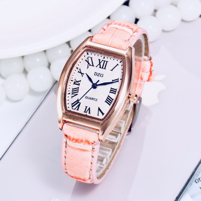 (Hot-ĐH bầu dục) Đồng hồ nữ DZG a5 dây da mặt bầu dục sành điệu | BigBuy360 - bigbuy360.vn