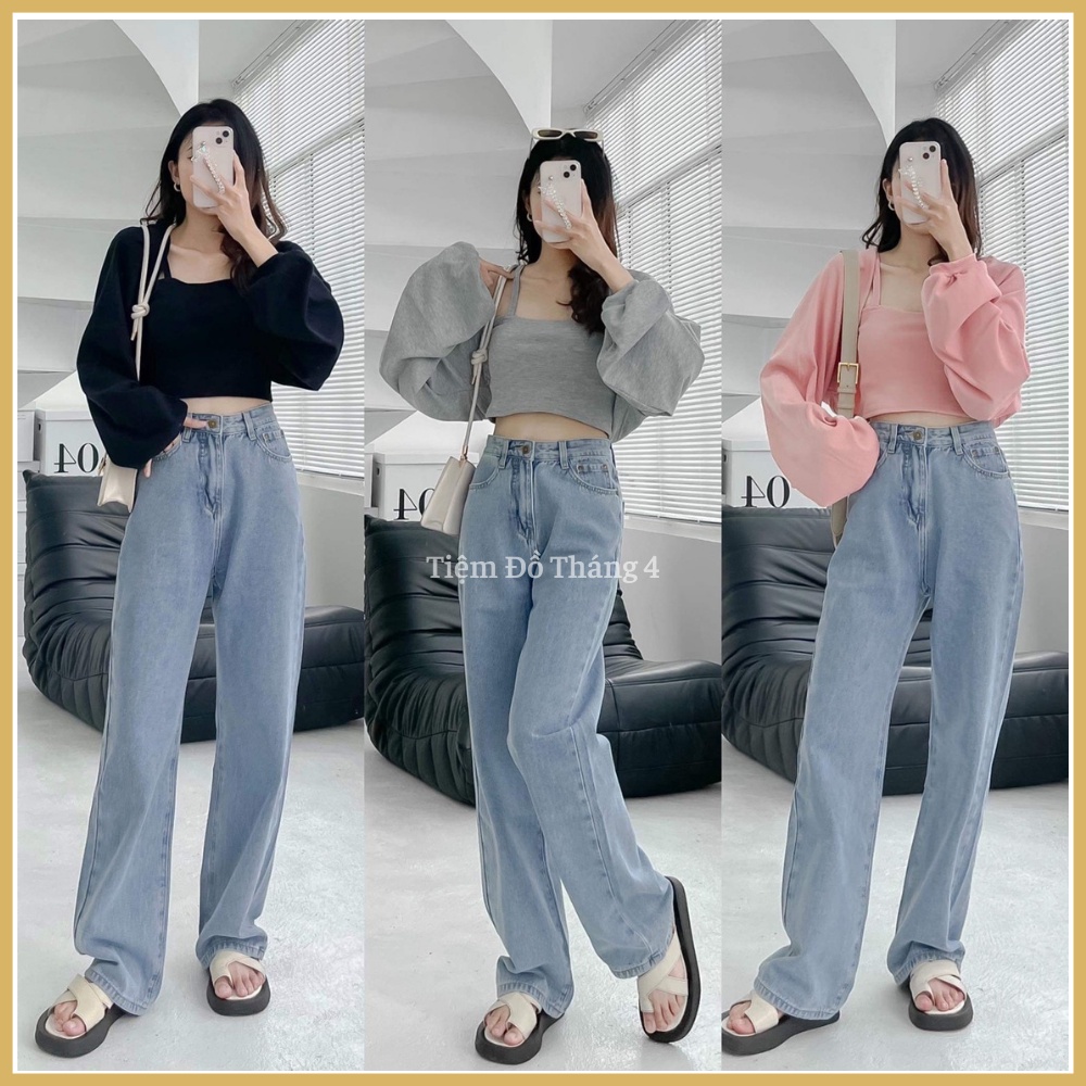 Quần Jeans Ống Suông Nữ Lưng Cao Tôn Dáng - HIGH CULOLES