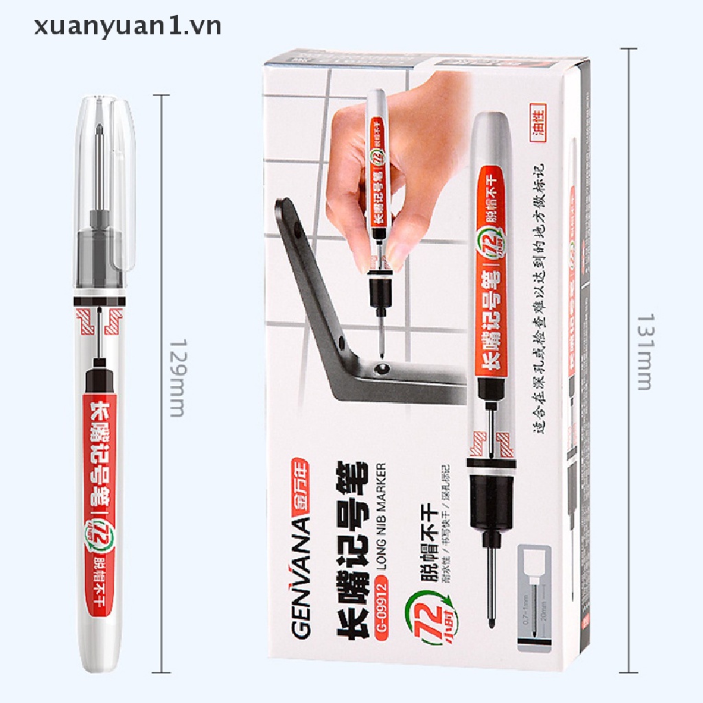 Bút Đánh Dấu Hai Đầu Ngòi Dài 20mm Chống Thấm Nước Dùng Trong Làm Mộc