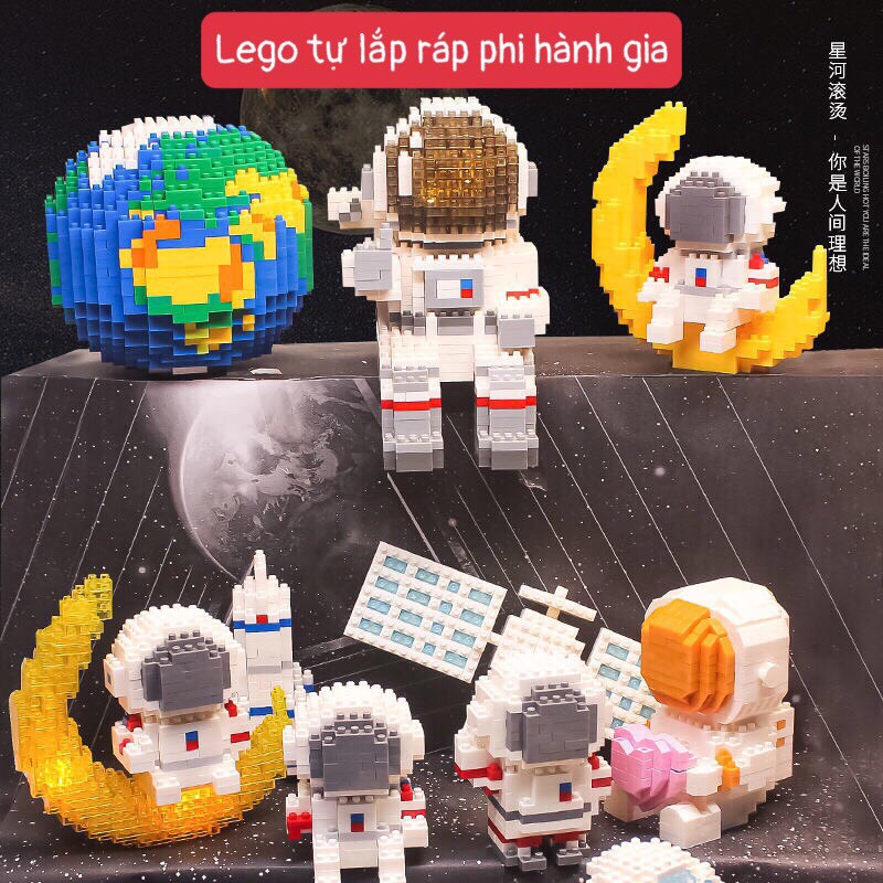 Bộ lắp ráp mô hình Lego Phi hành gia có đèn Led nhiều chi tiết