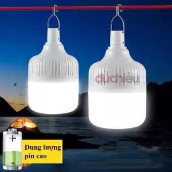 Bóng đèn led 40W/100W tích điện 6-8 tiếng, chỉ cần treo lên ko cần dây điện