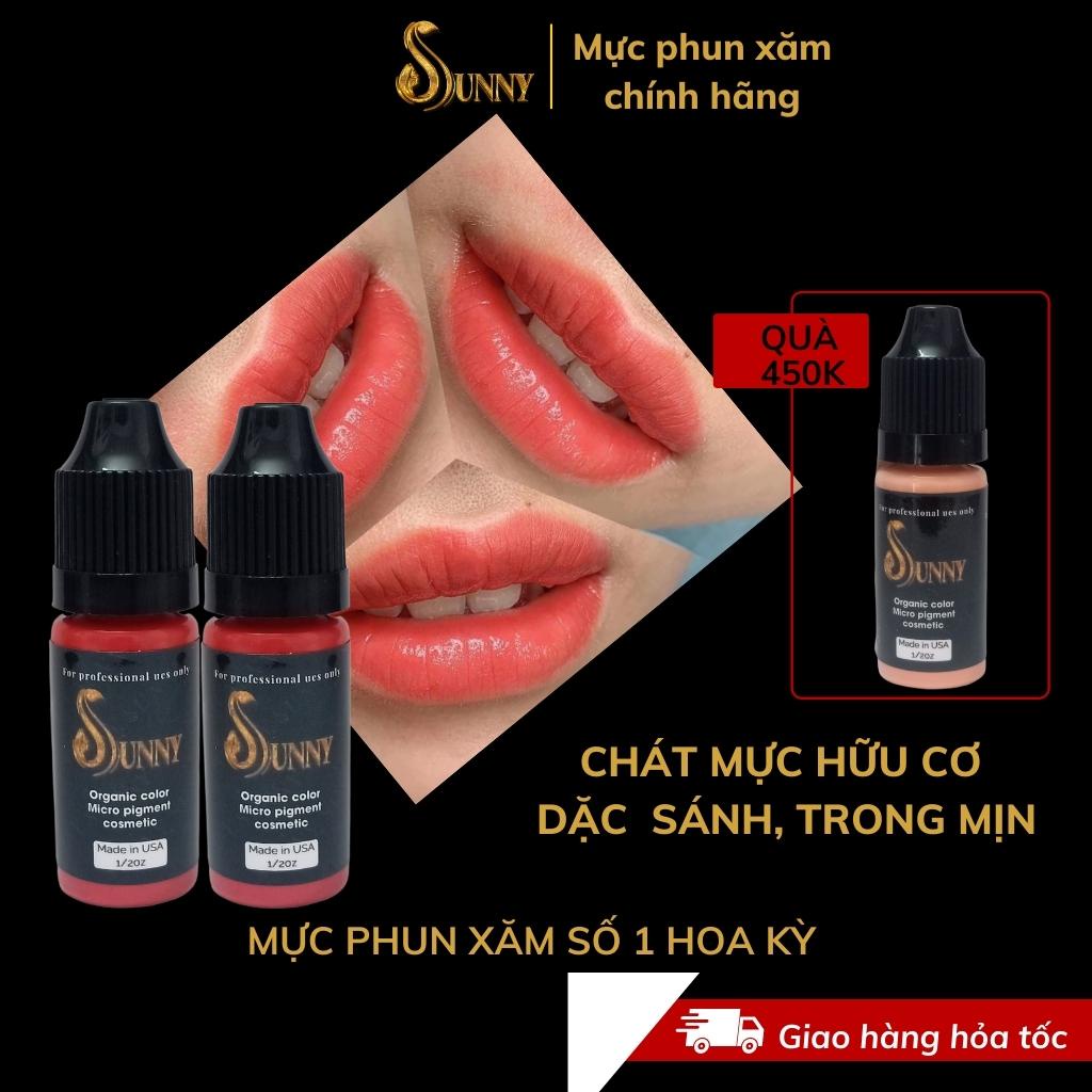 Sỉ mực phun xăm hưu cơ bám nhanh bong đậm, mực phun môi USA chất mực đăc sánh