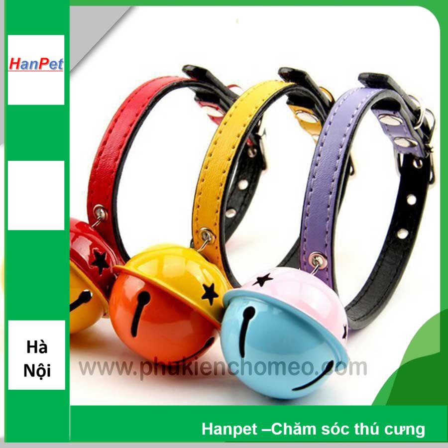 HN-SP1190 - Vòng cổ chó mèo có chuông siêu đại - chó từ 1-4kg,mèo từ 2-6kg (hanpet 4711822)