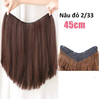 Tóc giả kẹp U thẳng  Loại mỏng 45cm