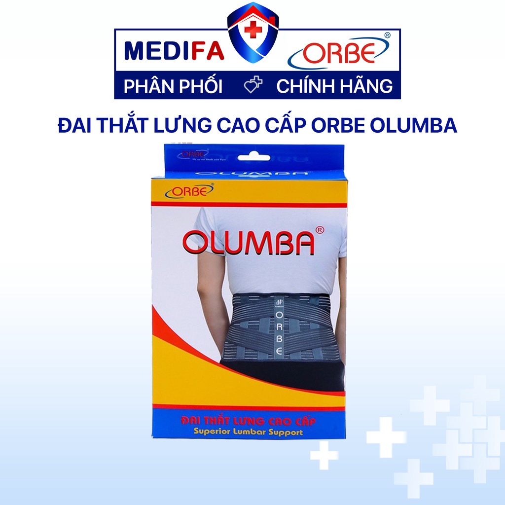 [Mẫu Mới 2023] Đai lưng cột sống Orbe Olumba cao cấp hỗ trợ tổn thương cột sống thắt lưng, thoái hóa & thoát vị đĩa đệm