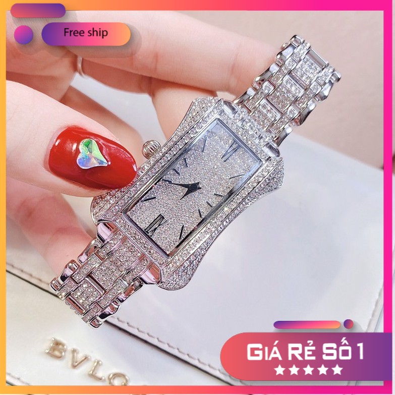 Đồng Hồ Davena Nữ Full Đá Silver Chính Hãng 34mm