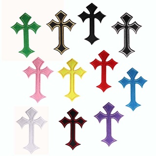 Sticker ủi thêu hình thánh giá 10.3 * 7cm
