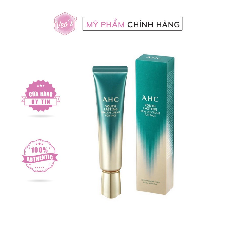 Kem Dưỡng Mắt Chống Lão Hóa Làm Sáng Và Săn Chắc Da AHC Youth Lasting Real Eye Cream For Face