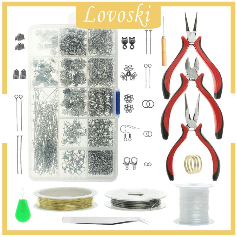 [LOVOSKI] Jewelry Making Starter Kit Set Earrings DIY Bracelet Necklace Findings Making