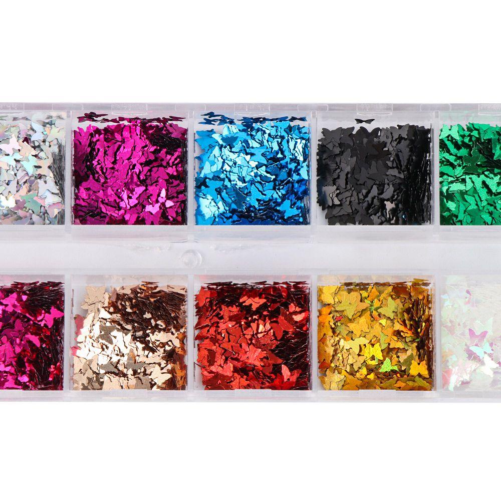 Phụ Kiện Trang Trí Móng Tay Màu Dạ Quang Lấp Lánh Thời Trang