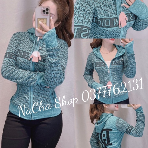 ÁO KHOÁC NỮ, đi chơi, chống nắng, vải cotton in CHỮ