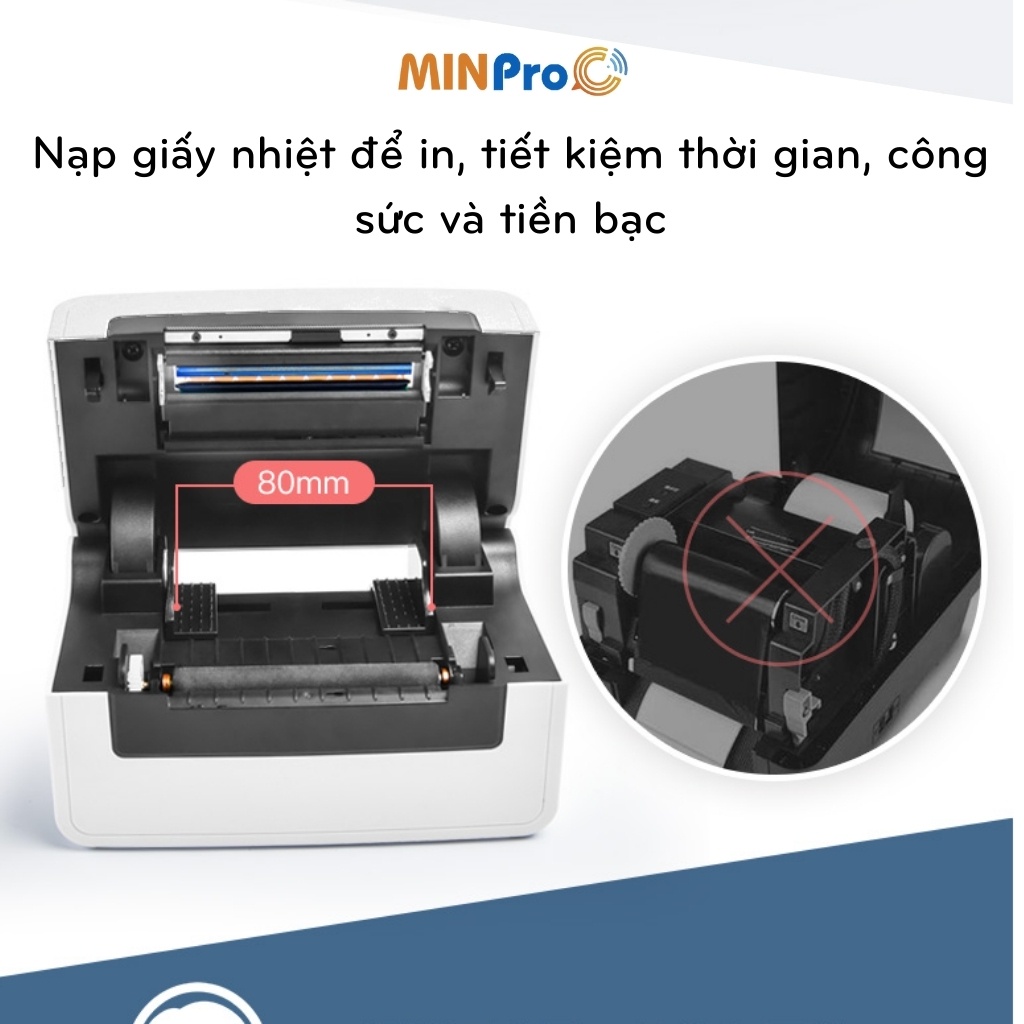 Máy in nhiệt mini Minpro in đơn hàng,HPRT N31 mini dùng giấy in nhiệt tự dính,gói hàng siêu nhanh