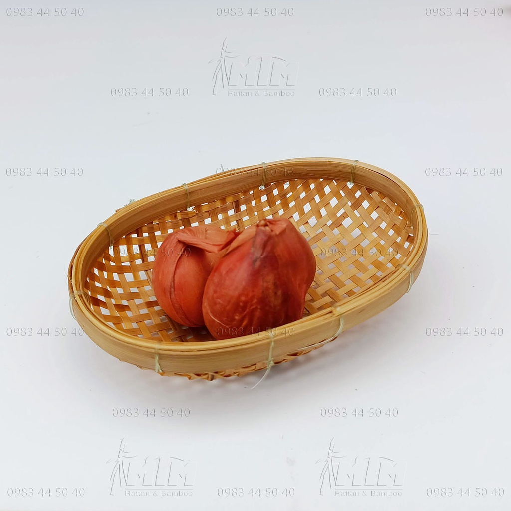 Rổ tre nhí (oval) - phụ kiện trang trí, chụp hình, đạo cụ giảng dạy.
