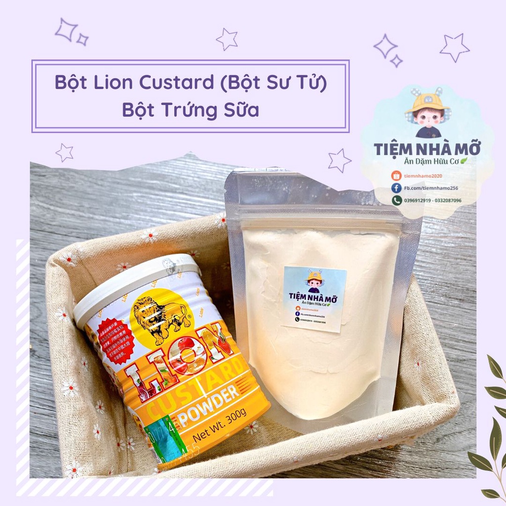 Bột Lion Custard (Bột Trứng Sữa) Làm Bánh Kẹo - Bột Sư Tử Chuẩn Hongkong
