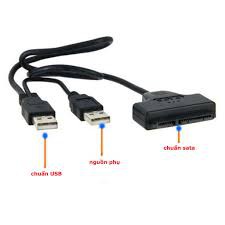 Dock Ổ Cứng 2.5 USB 2.0 - Biến HDD Thường Thành HDD Di Động- Cáp Chuyển Đổi Usb Sang Sata 2.5 Laptop/SSD