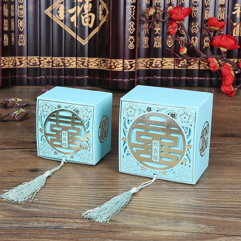 Combo 20-30c Hộp quà cưới màu Xanh - Hộp đựng bánh kẹo