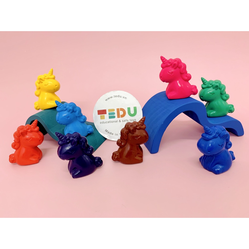 Sáp màu UNICORN set 8 màu an toàn cho trẻ TEDU