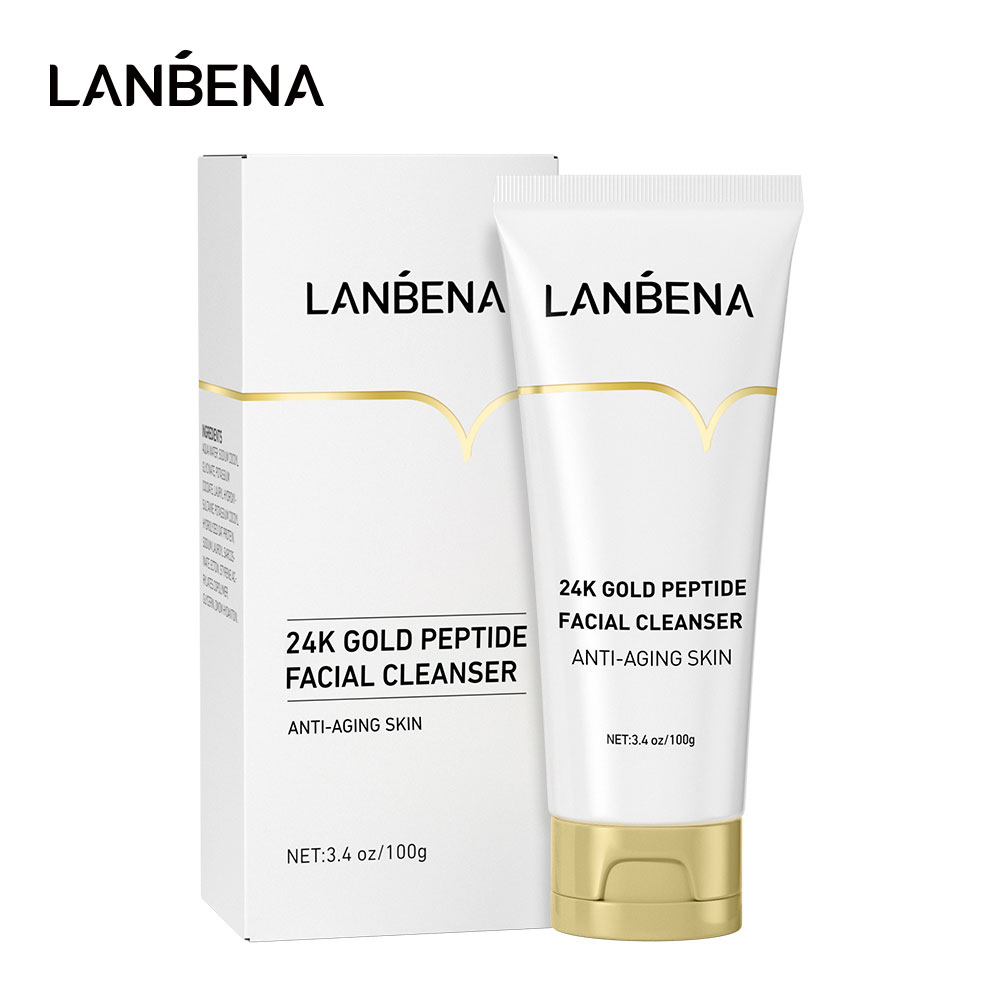 Sữa Rửa Mặt Lanbena 24k Gold Peptide Hỗ Trợ Ngăn Da Lão Hóa Hiệu Quả Cao 100g