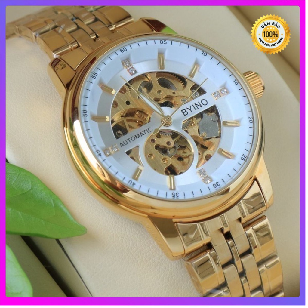 Đồng hồ cơ nam Byino tự động với thiết kế trẻ trung năng động, không phải lo việc thay pin _ Đồng hồ cơ