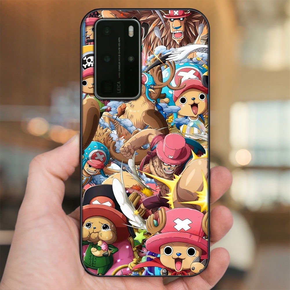 Ốp lưng Huawei P40 Pro viền đen in hình Chopper One Piece Đảo Hải Tặc