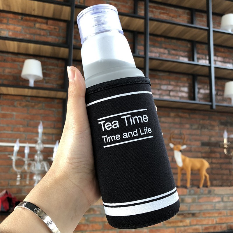 Bình Nước Thủy Tinh Dung Tích 500ml Phong Cách Hàn Quốc Sáng Tạo