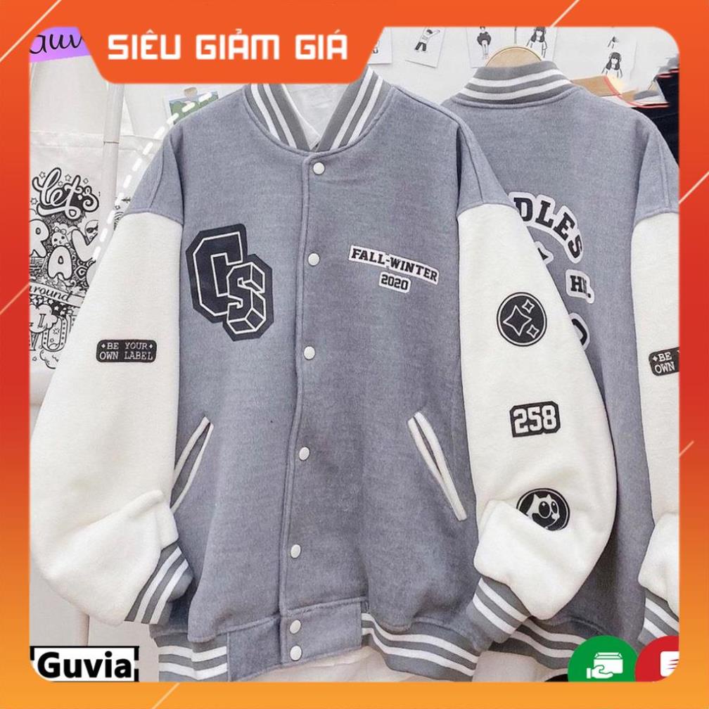 Áo bomber nỉ IN CS form rộng  Áo Khoác nỉ Unisex AKN6 Guvia