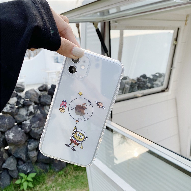 Ốp Điện Thoại Silicon Trong Suốt Họa Tiết Hoạt Hình Dành Cho Iphone 12 Pro Max 11 Xs XR 8 Plus | BigBuy360 - bigbuy360.vn